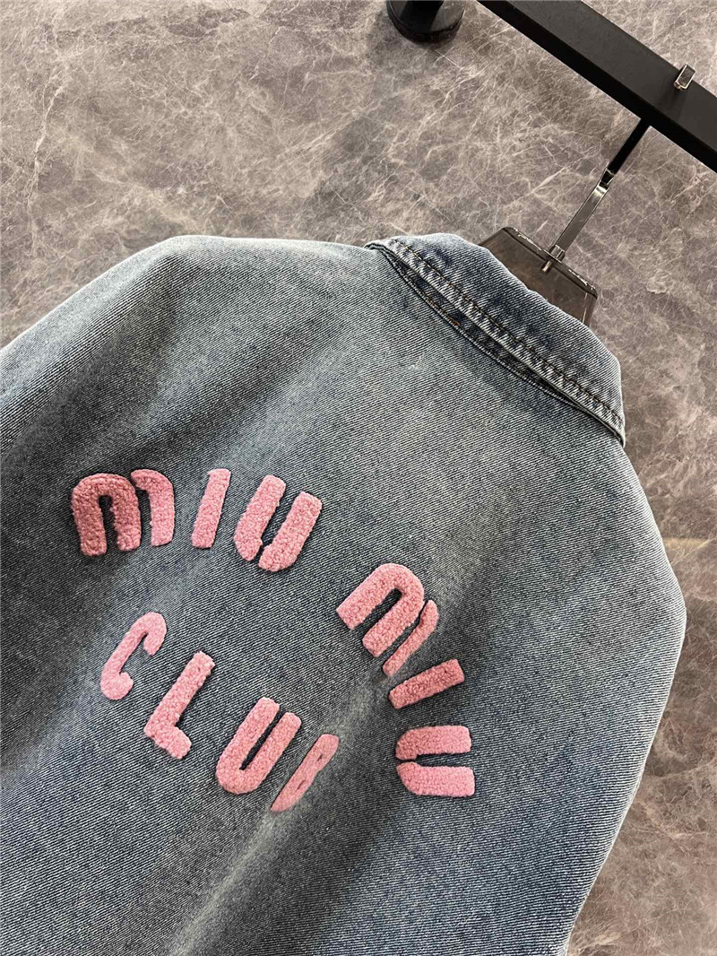 M1um1u short denim jacket replicas clothes