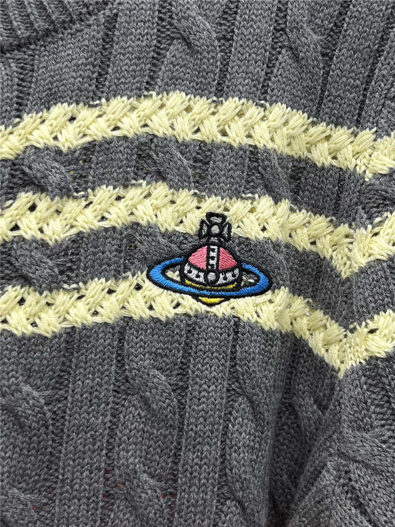 u1u1enne westwood multicolor stripe cable cardigan