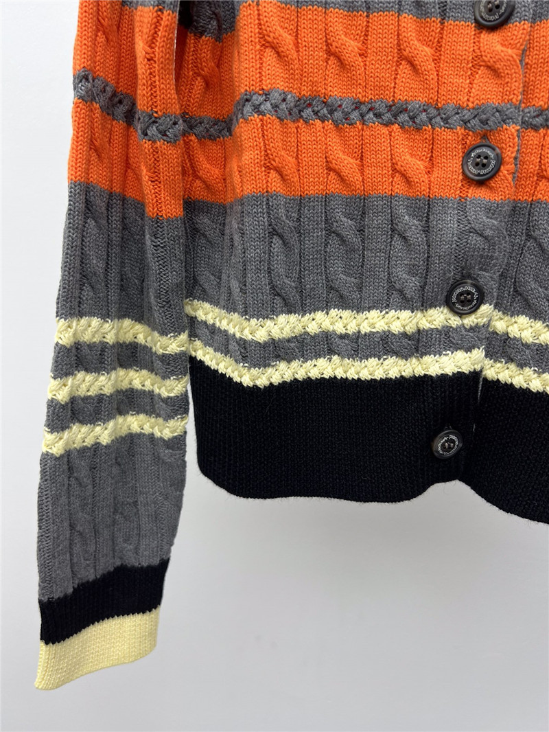 u1u1enne westwood multicolor stripe cable cardigan