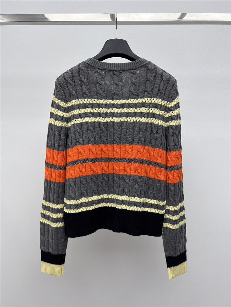 u1u1enne westwood multicolor stripe cable cardigan