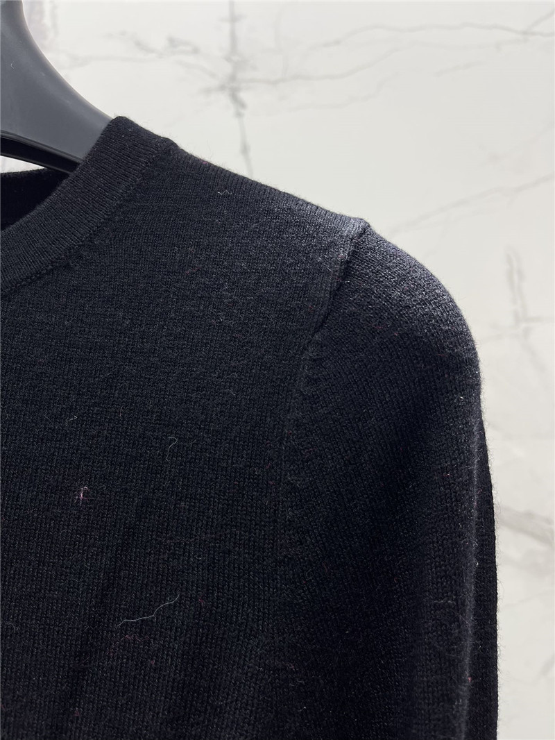 Va1e*ntin0 ruffled viscose and wool sweater black