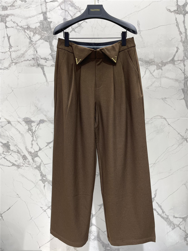 Va1e*ntin0 brown wide leg pants