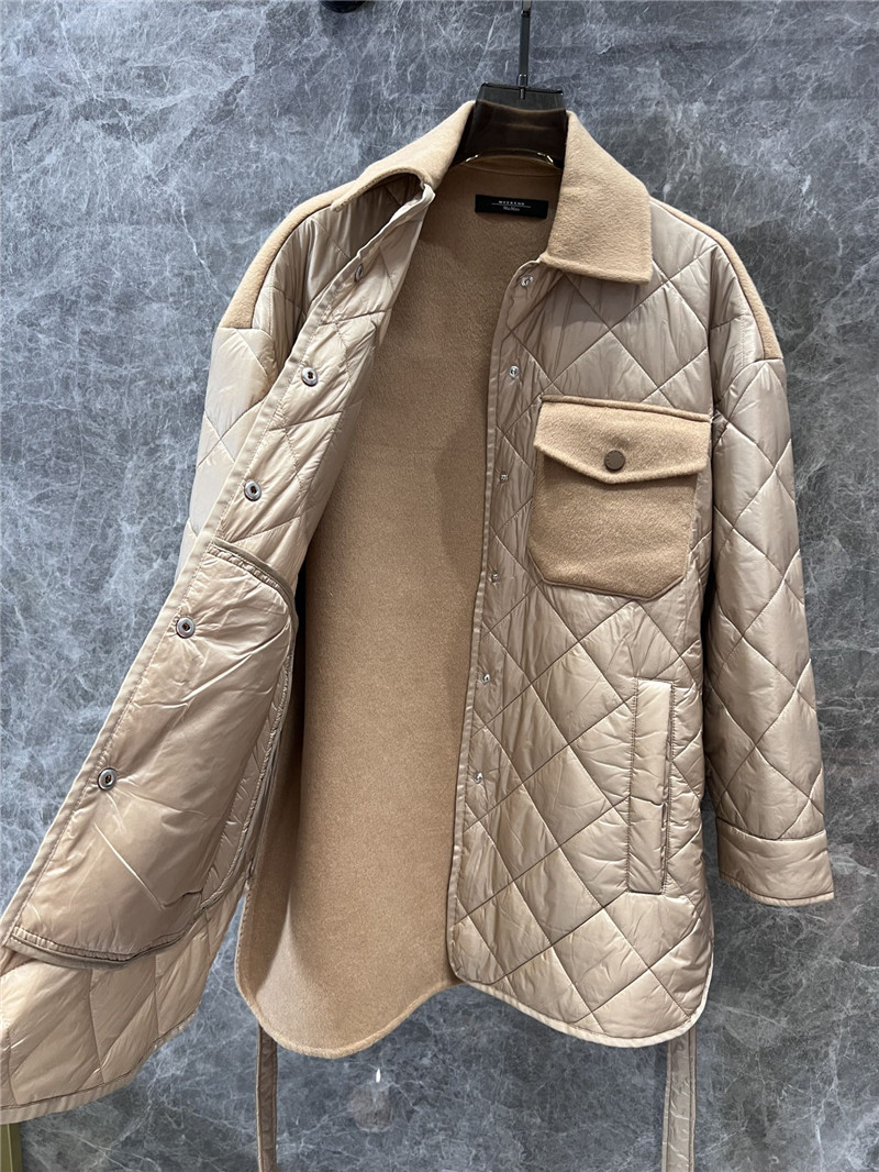 Vanitoo wool patchwork belt quilted coat replica clothes
