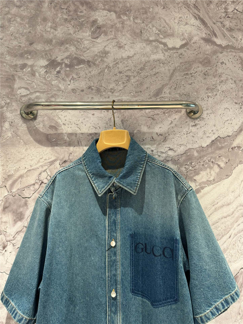Gvc*1 pocket denim shirt replica designer clothes