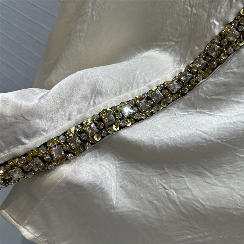 pra*a beaded D1am0nd collar shirt replica designer clothes