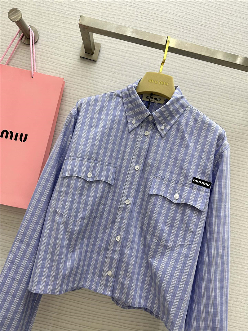 M1um1u british style pattern shirt replica clothing sites