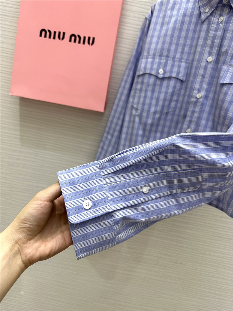 M1um1u british style pattern shirt replica clothing sites