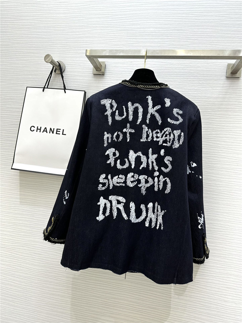 Ch**el hand-painted Ch**el style jacket replica clothes