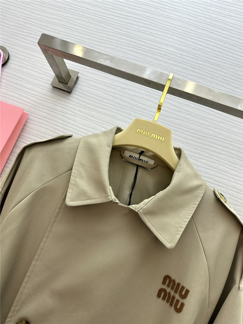 M1um1u lapel long trench coat cheap replica designer clothes