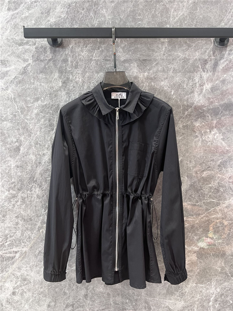 H**me5 slim waist zipper shirt jacket replica clothes