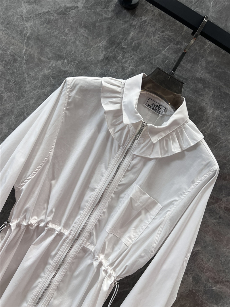 H**me5 slim waist zipper shirt jacket replica clothes