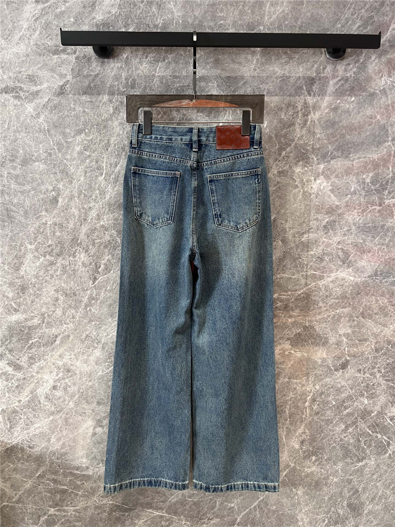 l0vis Vvtt0n lv rhinestone denim trousers replicas clothes