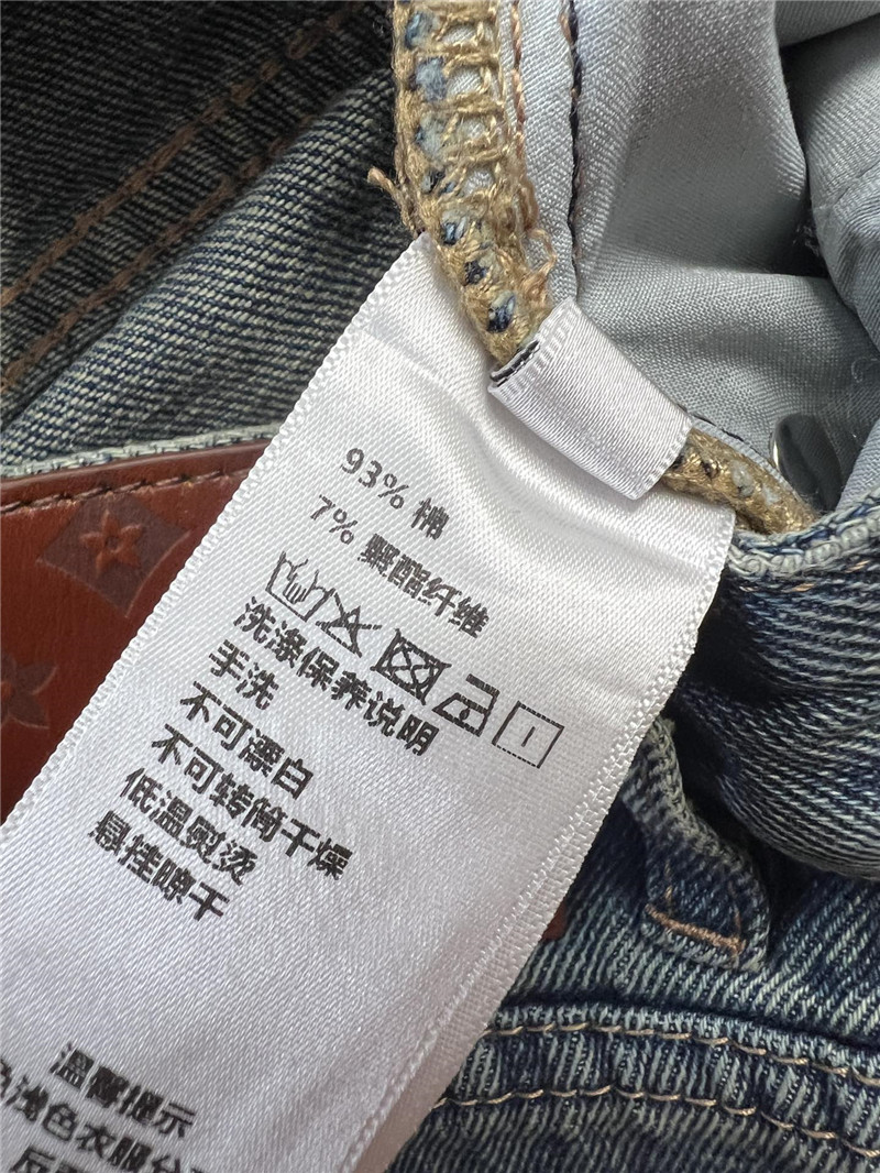 l0vis Vvtt0n lv rhinestone denim trousers replicas clothes