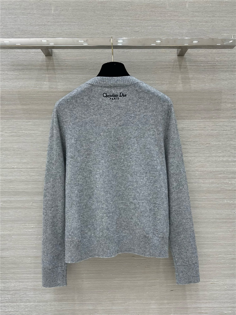 D10r saisons motif embroidered sweater grey