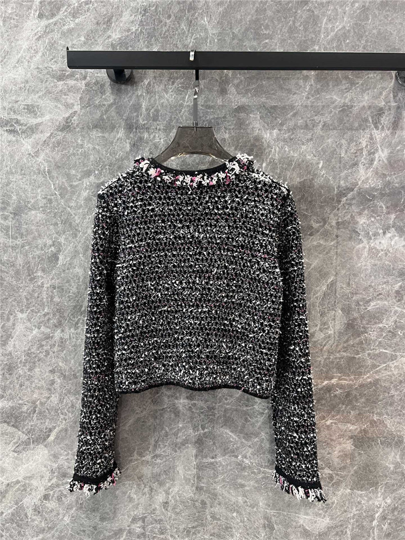 Ch**el tweed knitted cardigan small coat replica clothes