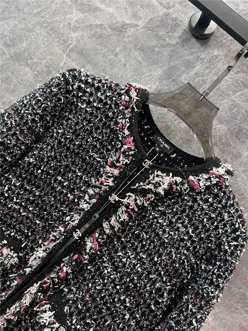 Ch**el tweed knitted cardigan small coat replica clothes