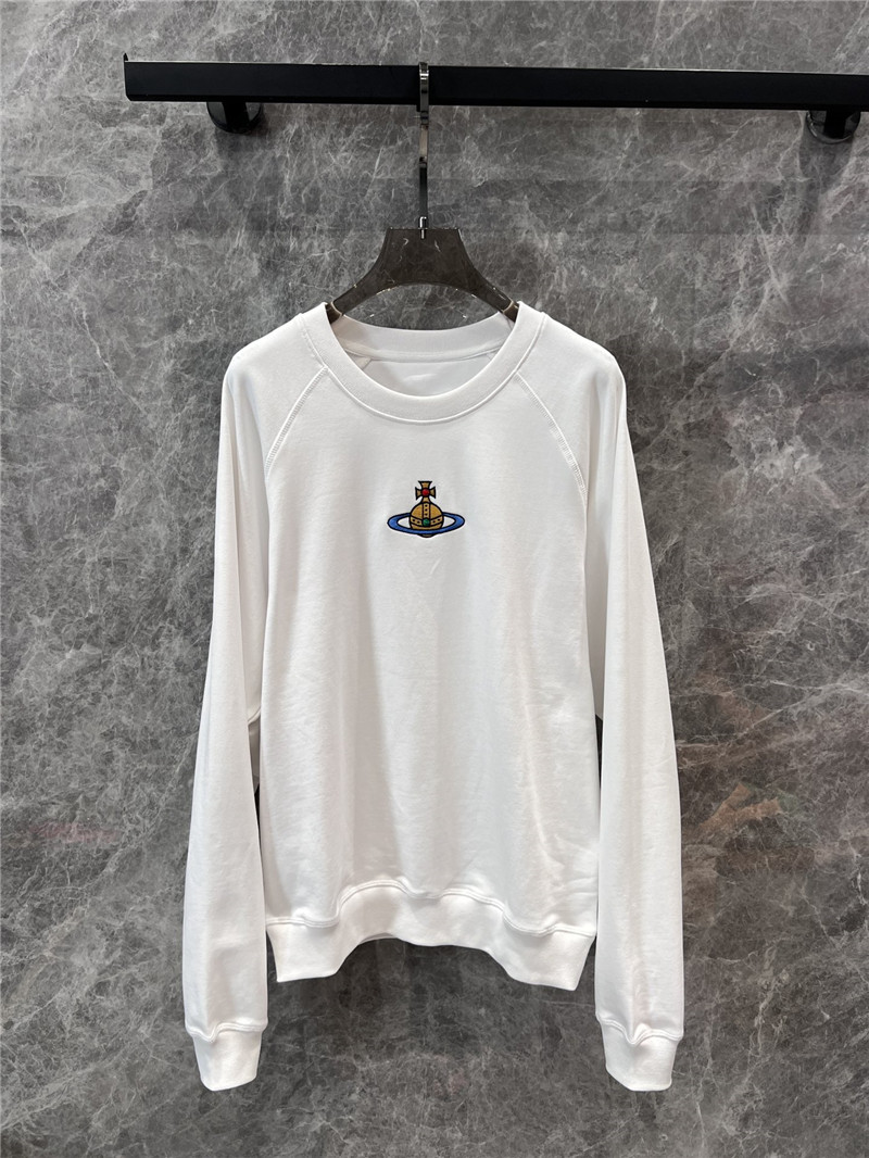 u1u1enne westwood logo crew neck sweatshirt white