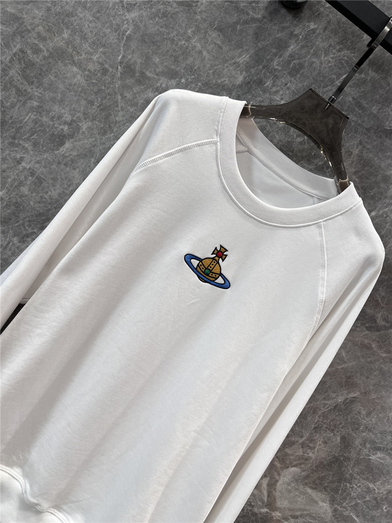 u1u1enne westwood logo crew neck sweatshirt white