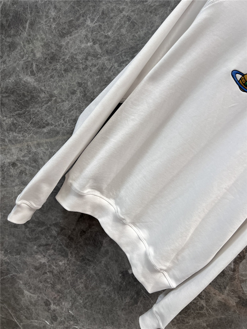 u1u1enne westwood logo crew neck sweatshirt white