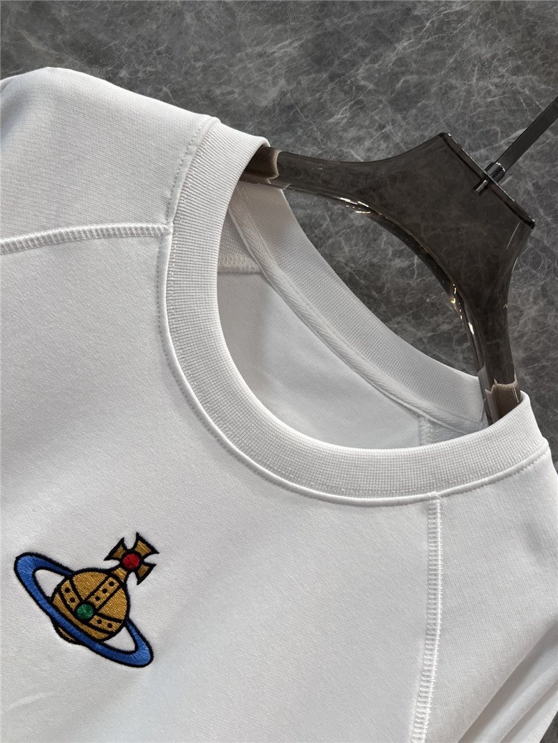 u1u1enne westwood logo crew neck sweatshirt white