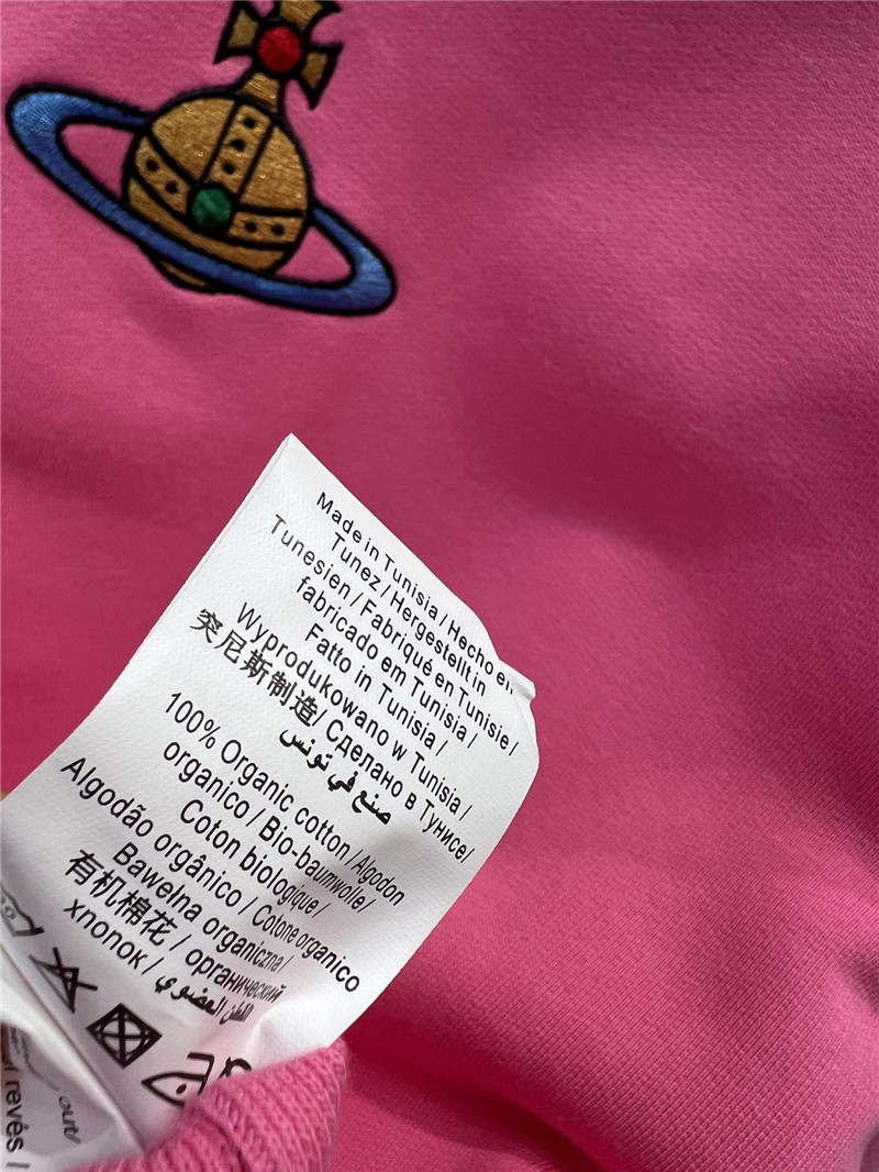 u1u1enne westwood logo crew neck sweatshirt pink