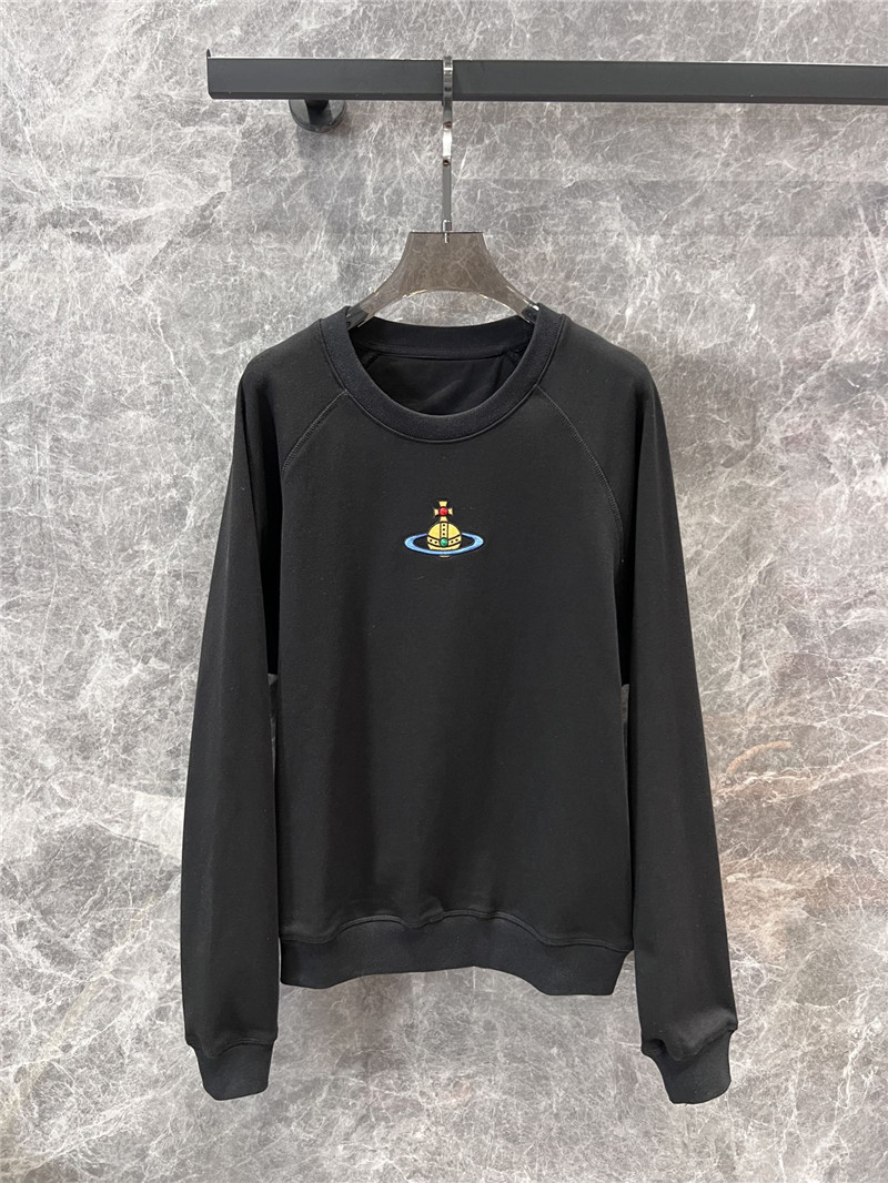 u1u1enne westwood logo crew neck sweatshirt grey