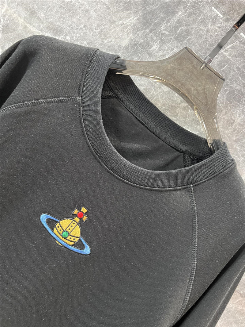 u1u1enne westwood logo crew neck sweatshirt grey
