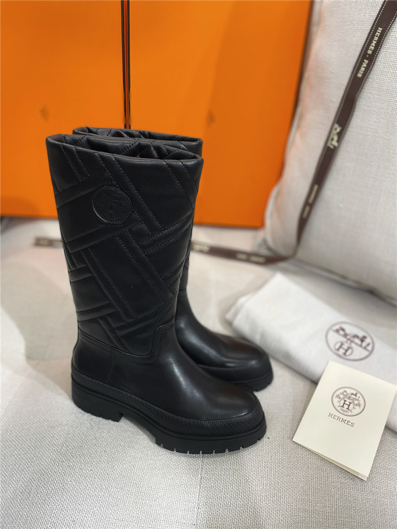 H**me5 fuji knee high boot in black