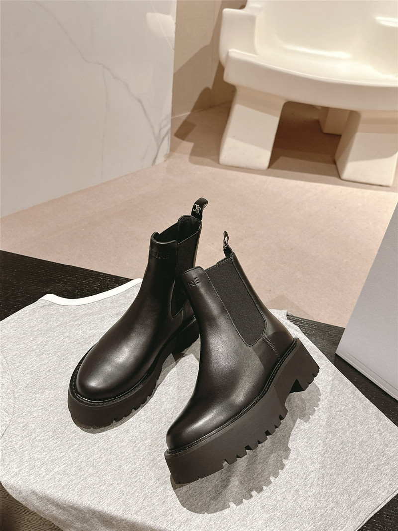 Ce1i*e leather platform chelsea boots