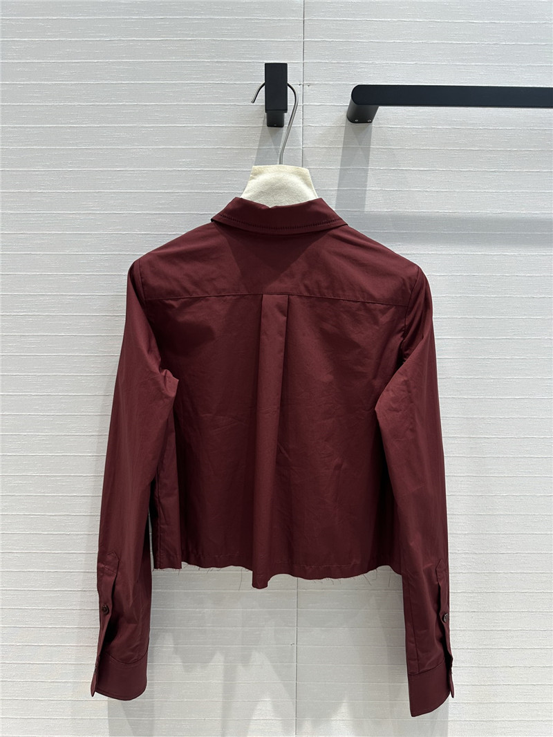 L0ew* embroidered cropped shirt