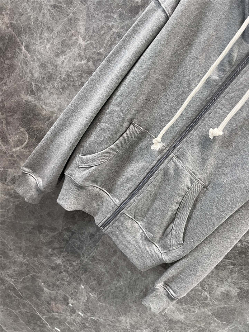 Acne Studios Hooded Zip Sweater Grey