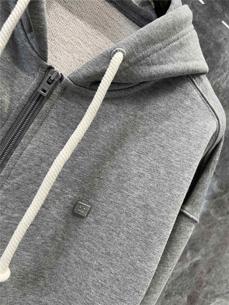 Acne Studios Hooded Zip Sweater Grey
