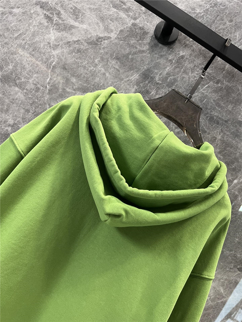 Acne Studios Hooded Zip Sweater Herb Green