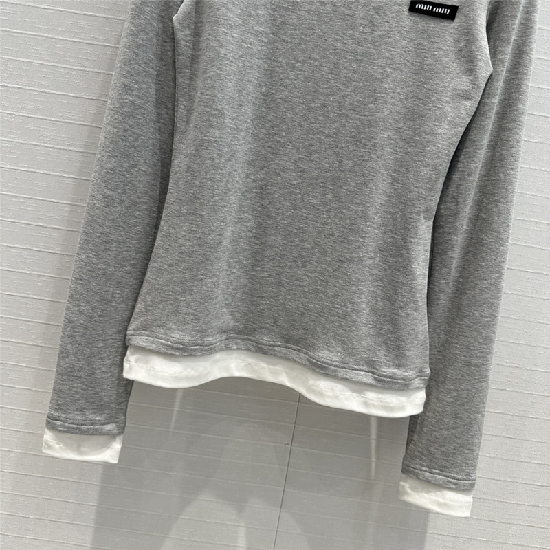 M1um1u basic long-sleeved t-shirt
