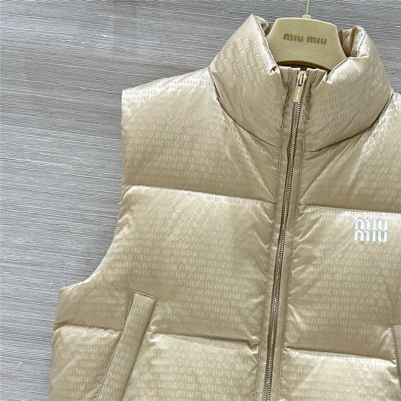M1um1u jacquard down vest
