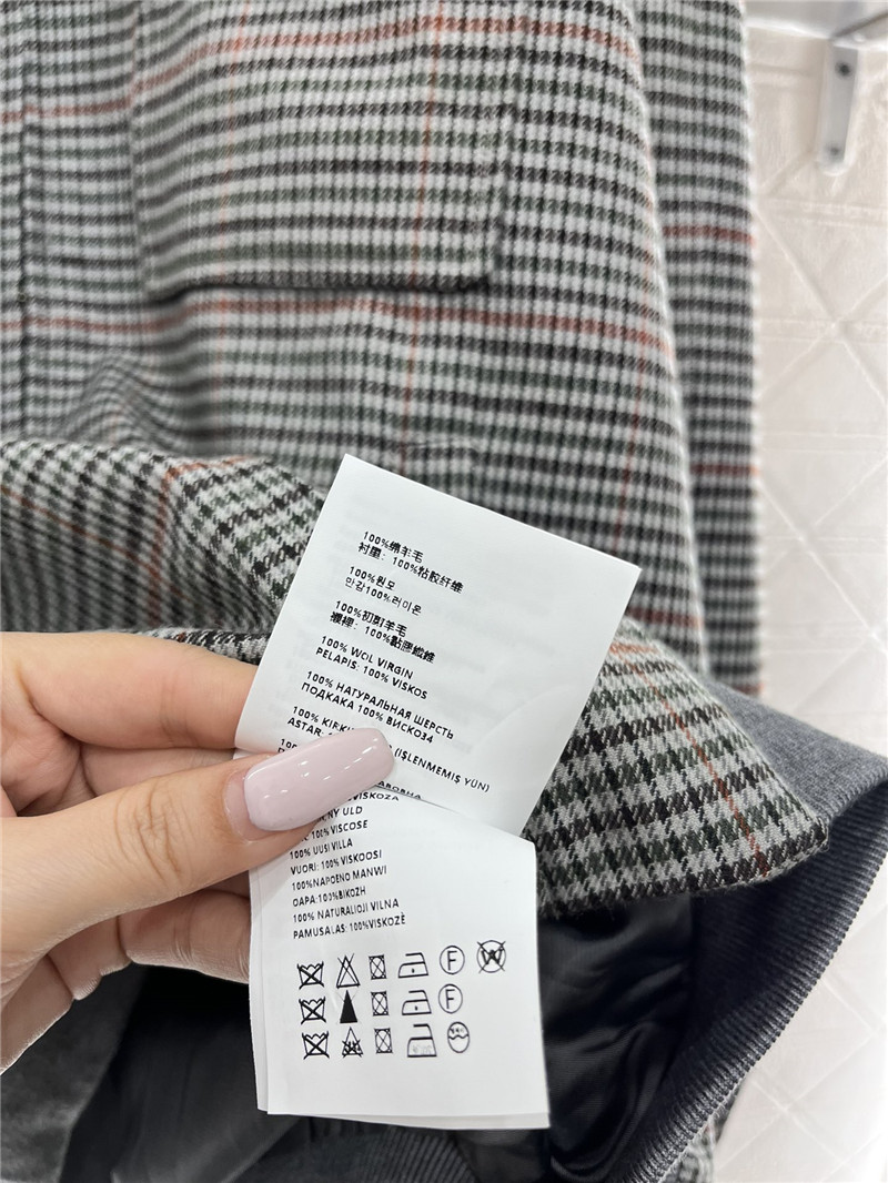 M1um1u wool plaid jacket