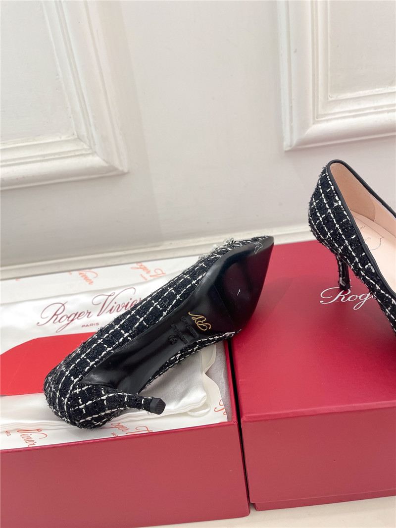 roger u1u1er efflorescence pumps 35mm in black tweed