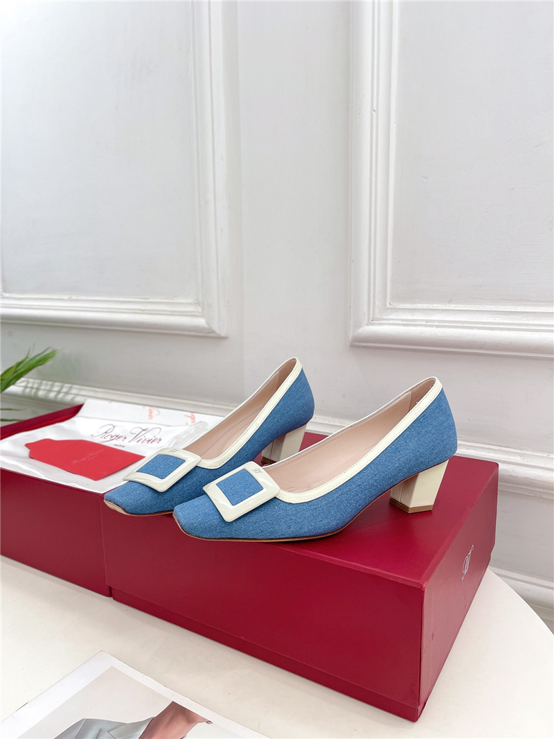 roger u1u1er belle u1u1er pumps in blue canvas