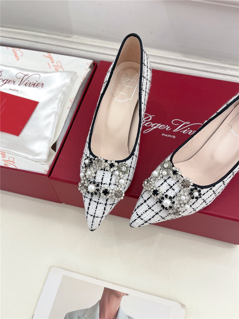 roger u1u1er efflorescence pumps 35mm in multicolour tweed