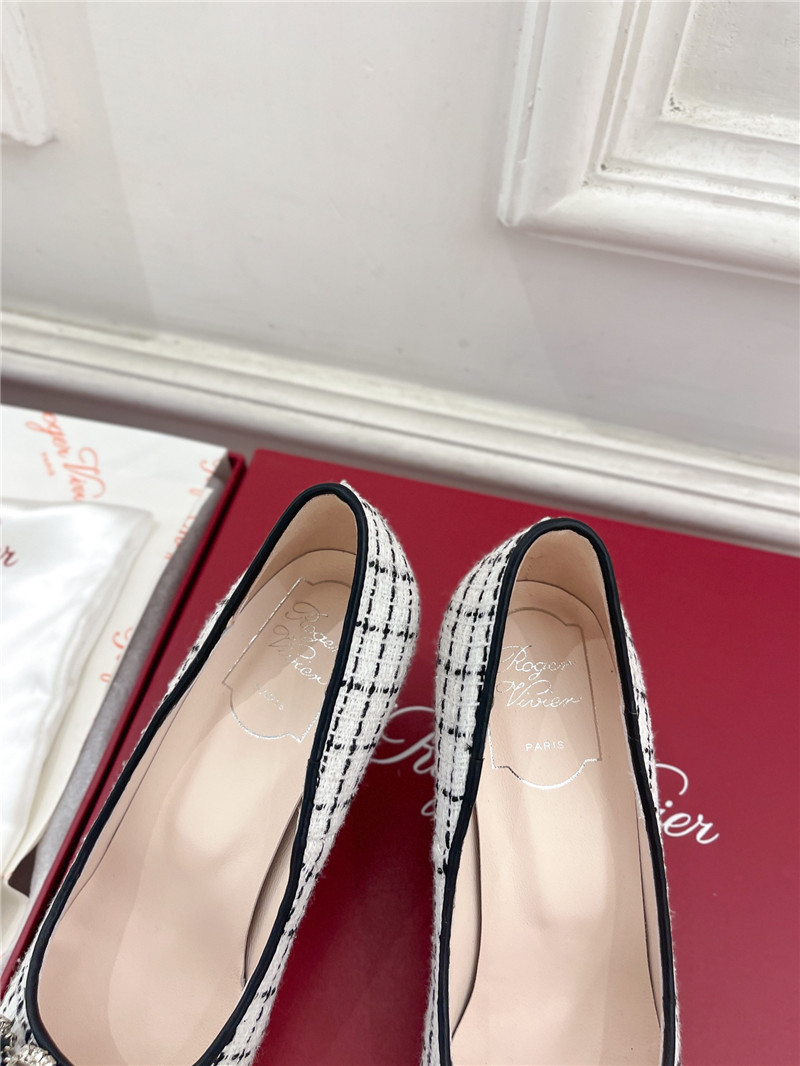 roger u1u1er efflorescence pumps 35mm in multicolour tweed