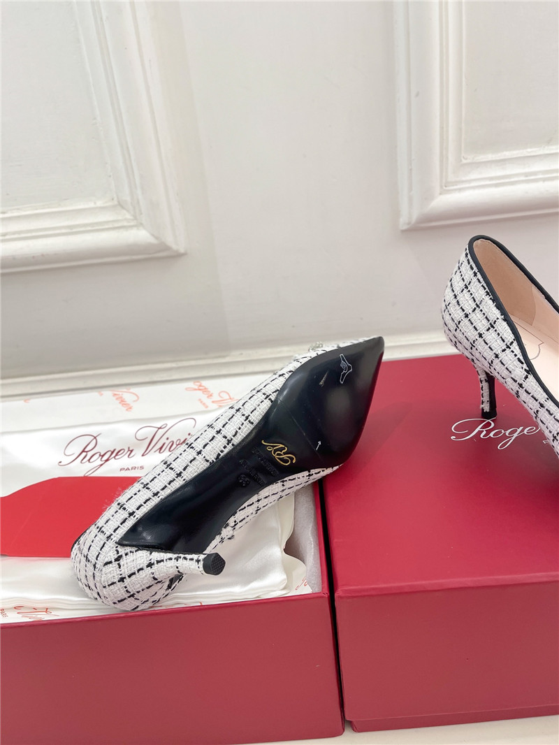 roger u1u1er efflorescence pumps 35mm in multicolour tweed