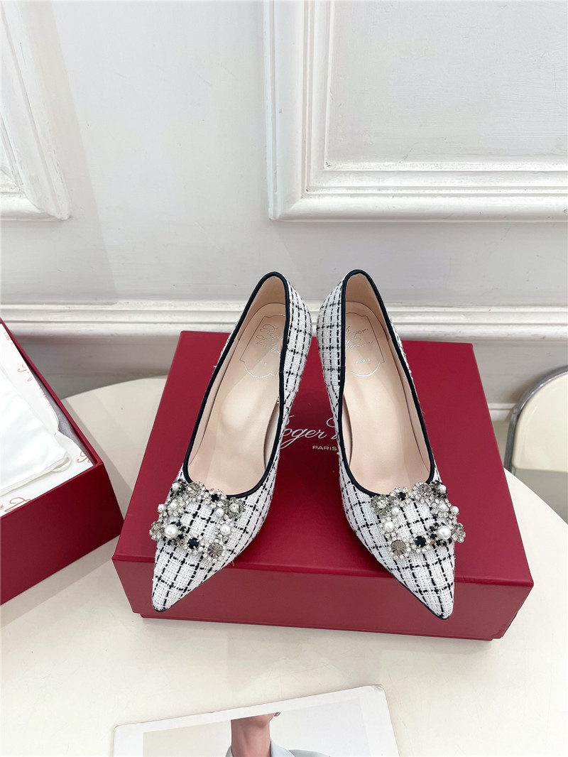 roger u1u1er efflorescence pumps 65mm in multicolour tweed
