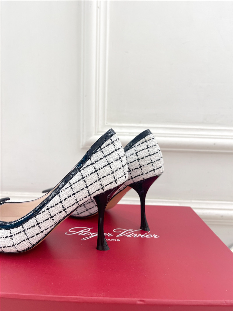 roger u1u1er viv’ in the city pumps 65mm multicolour tweed