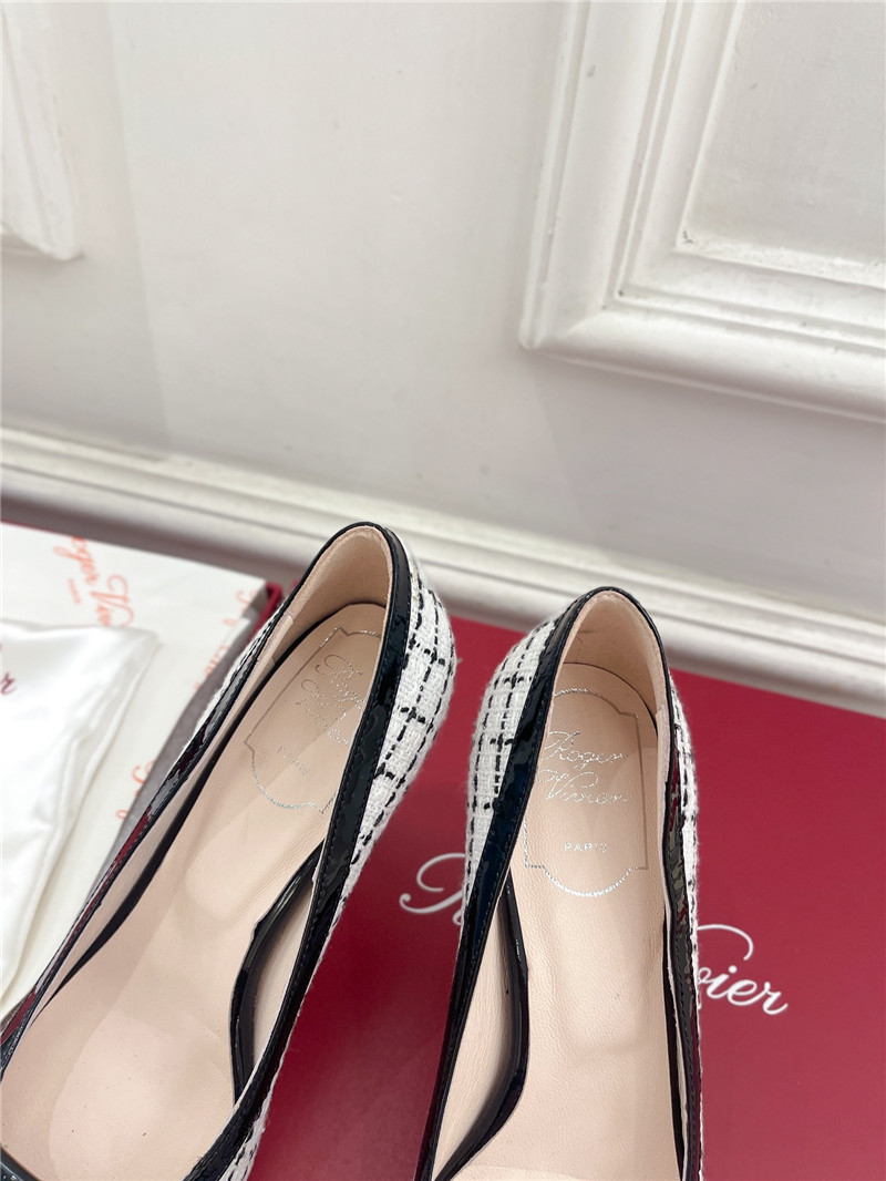 roger u1u1er viv’ in the city pumps 65mm multicolour tweed