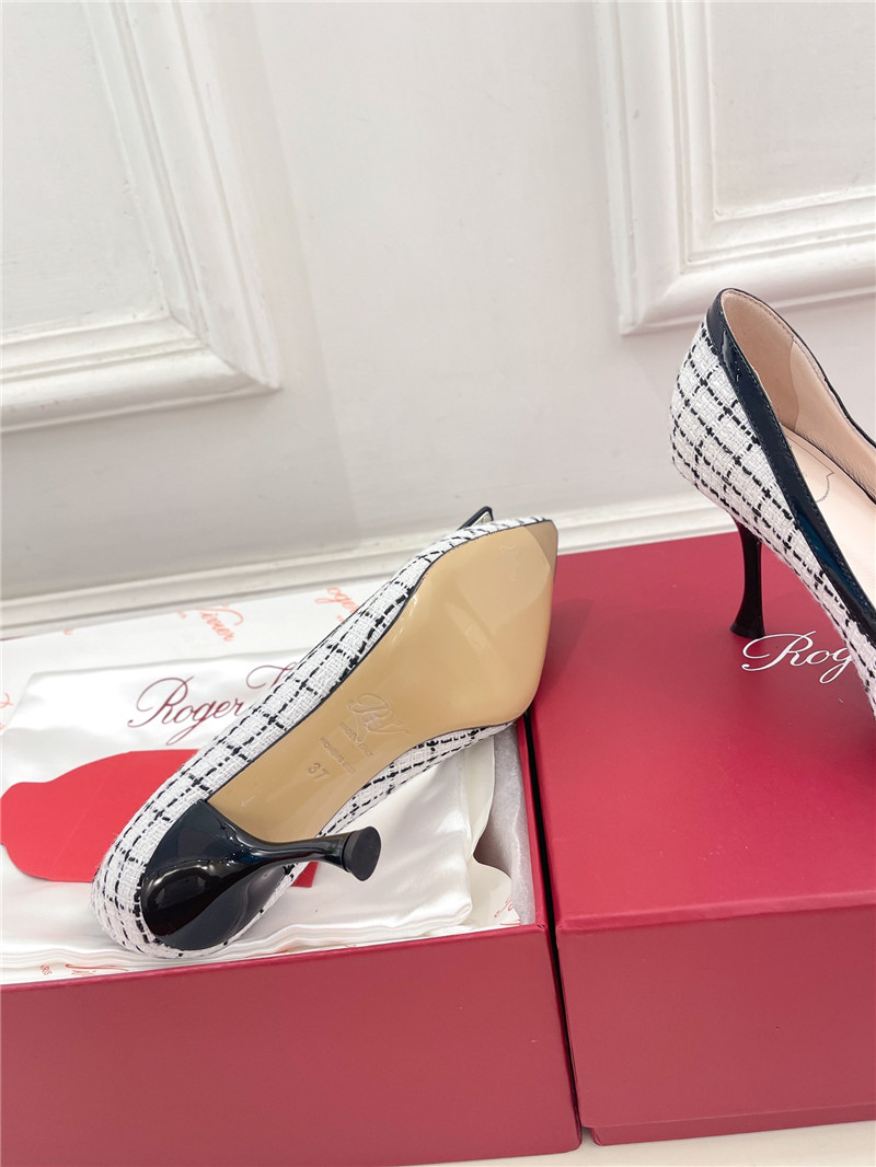 roger u1u1er viv’ in the city pumps 65mm multicolour tweed