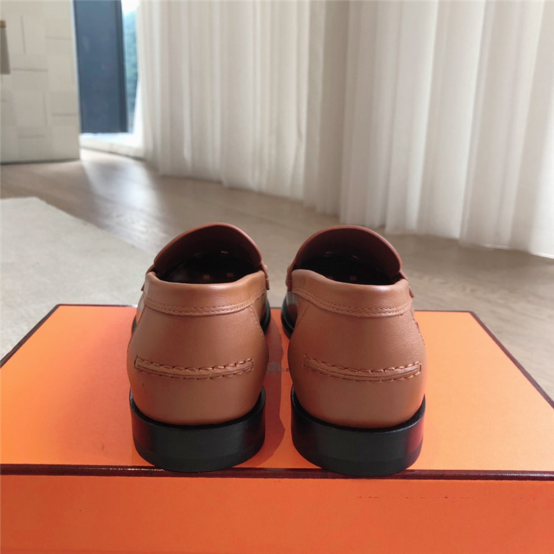 H**me5 h cut-out kennedy loafer in natural calfskin