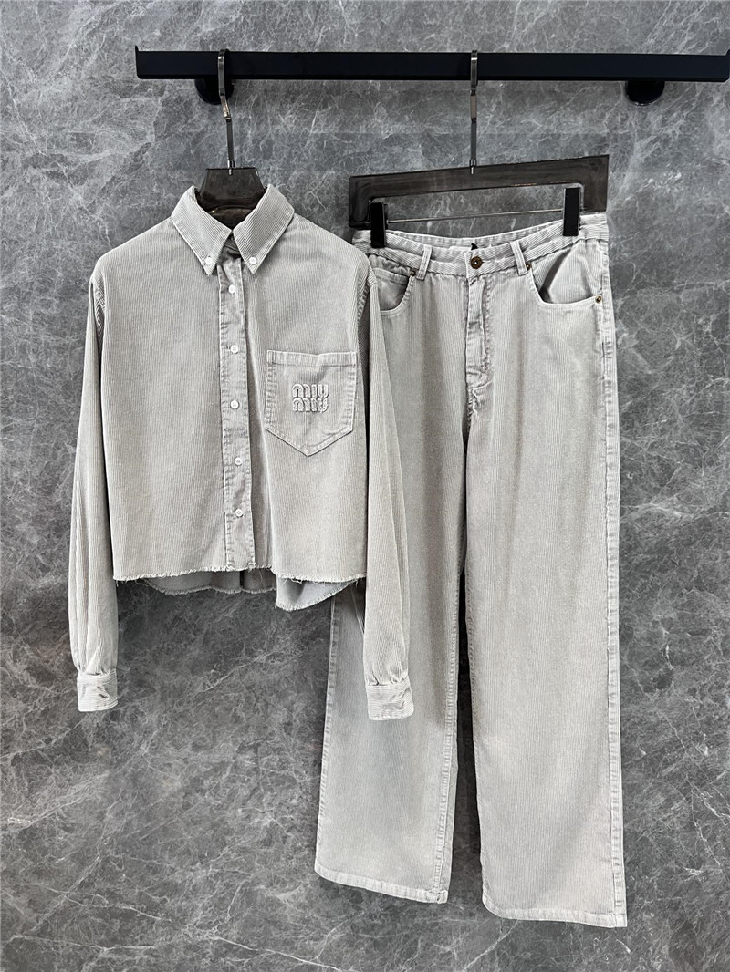 M1um1u corduroy shirt jacket