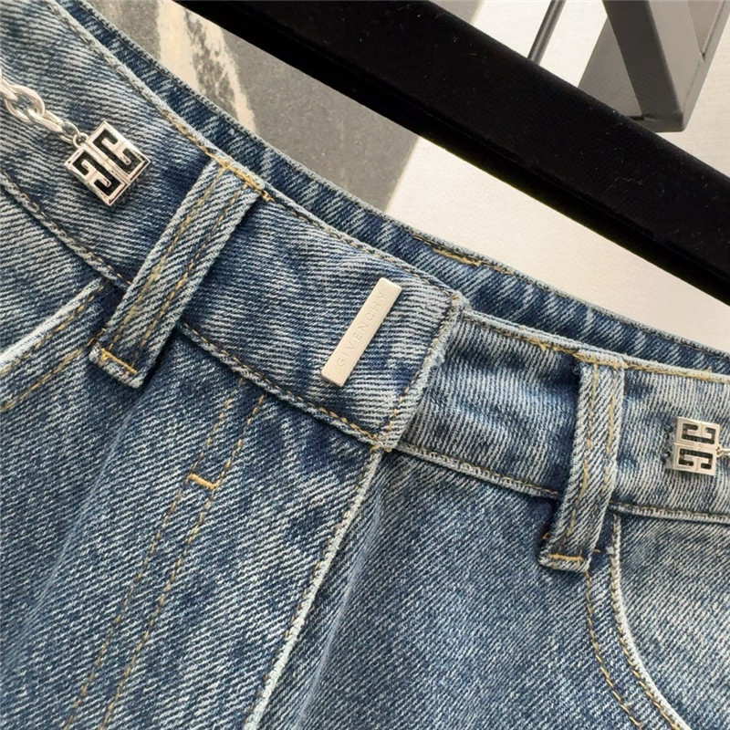 Givenchy metal chain denim bootcut trousers