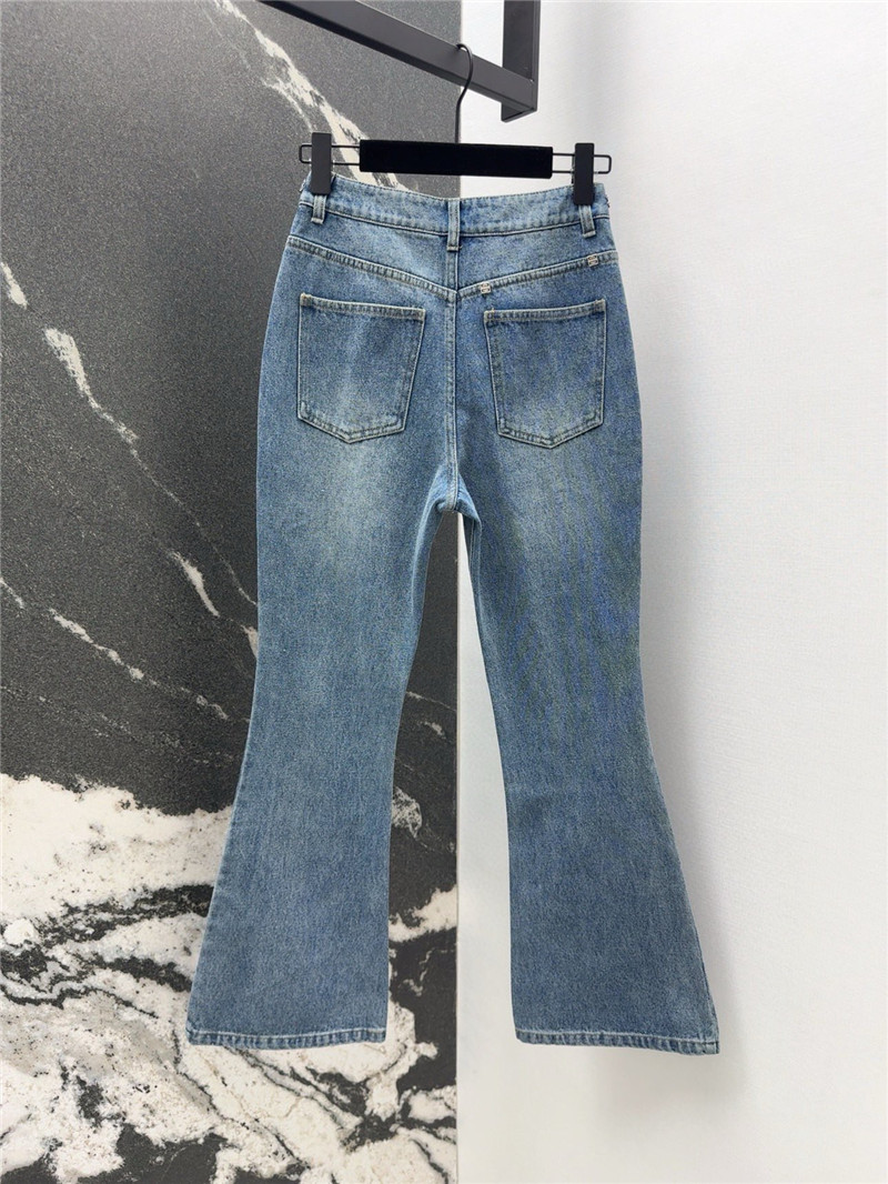 Givenchy metal chain denim bootcut trousers