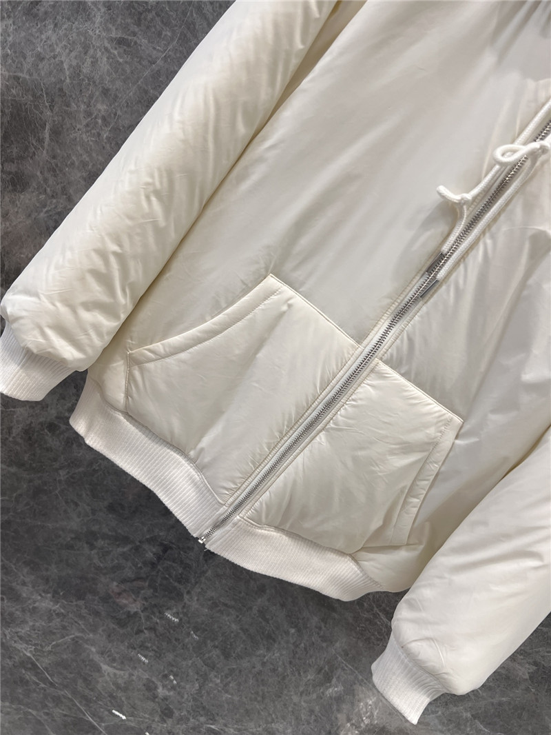 Pra*a hooded triangle logo padded jacket